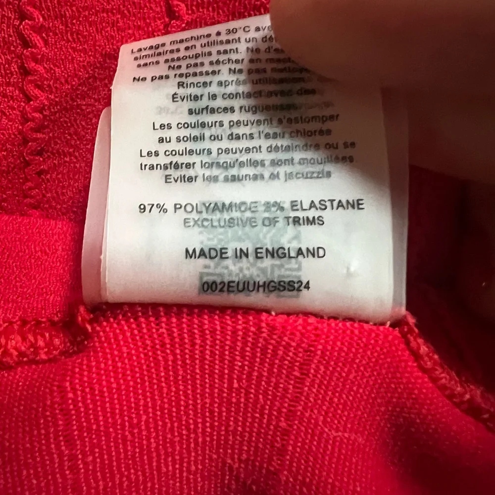 Hunza G Red Ribbed Bikini Set - Picture 4 of 4